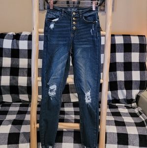 Juniors NOBO High Rise skinny jeans size 1 with button up front